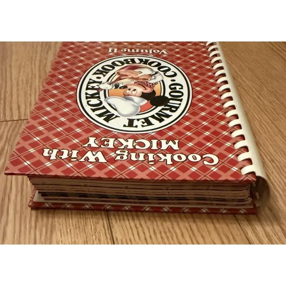 Vintage DISNEY Cooking with Mickey Mouse Gourmet COOKBOOK Vol II Park Recipes